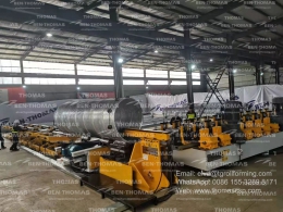 Helibore pipe production line Spiral corrugated steel culvert pipe machine